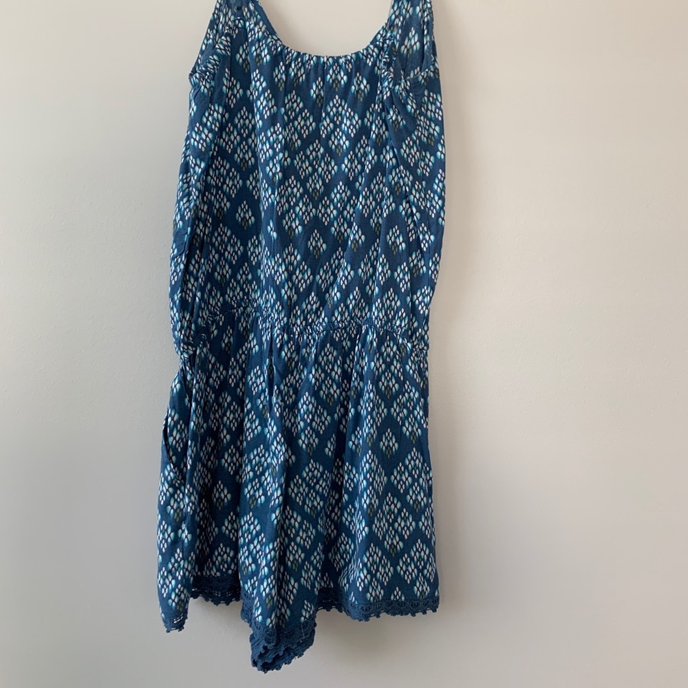 Blue Patterned Romper - image 4